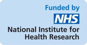 Image with the following text: Funded by NHS National Institute for Health Research
